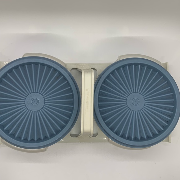 Vintage TUPPERWARE Condiment Caddy!  Blue! - Picture 4 of 14